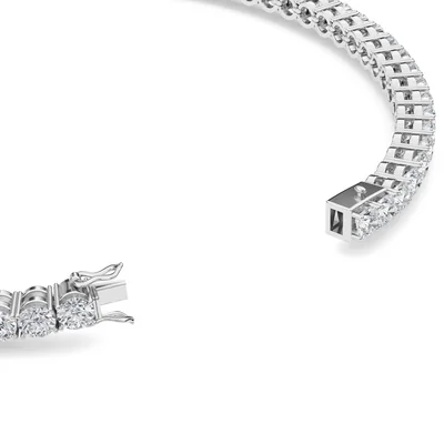 Four Prong 5 CT TW Natural Diamond Tennis Bracelet