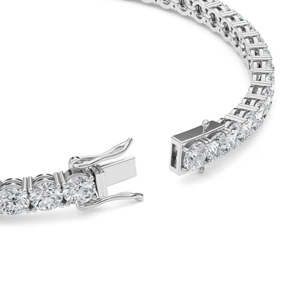 Four Prong 9 CT TW Natural Diamond Tennis Bracelet