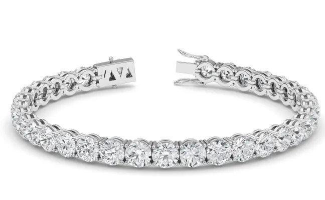 Four Prong 15 CT TW Natural Diamond Tennis Bracelet