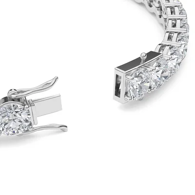 Four Prong 15 CT TW Natural Diamond Tennis Bracelet