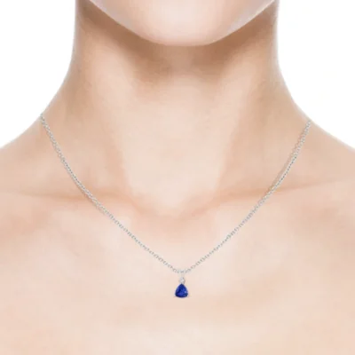 Stunning Natural Tanzanite Pendant Set in 14kt White Gold