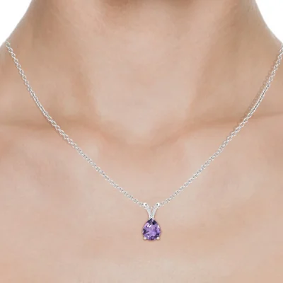 Amethyst Necklace set in 14kt gold