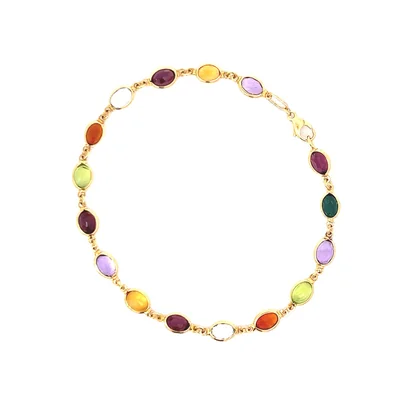 18K yellow gold, multi-stone bracelet