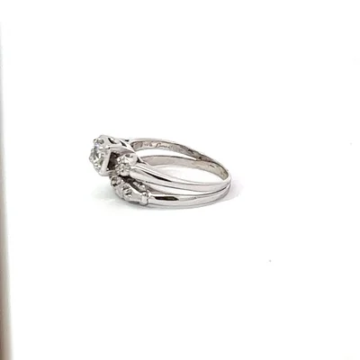 14K white gold, Diamond wedding ring