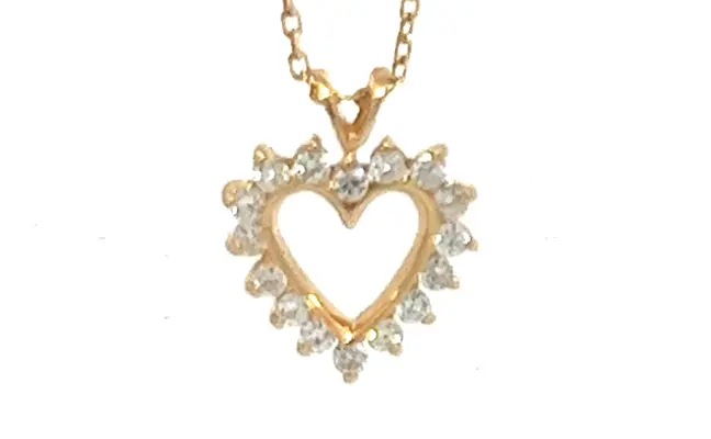 14KY Diamond Heart pendant 0.50ct tw