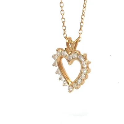 14KY Diamond Heart pendant 0.50ct tw