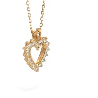 14KY Diamond Heart pendant 0.50ct tw
